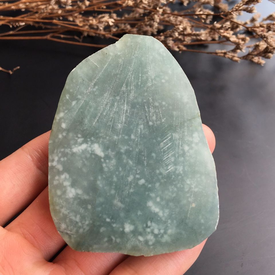 糯冰种晴水雪花棉毛料